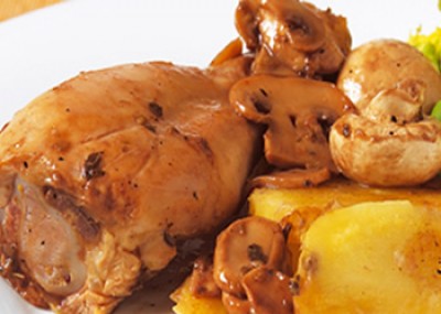 Puropollo con Patatas y Champiñones